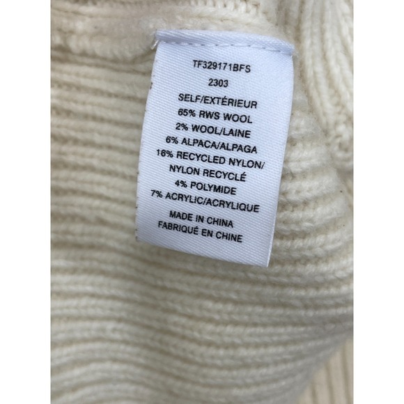 Derek Lam 10 Crosby Women's XS Wool Cable Fair Isle Chunky Turtleneck Sweater - Picture 4 of 7